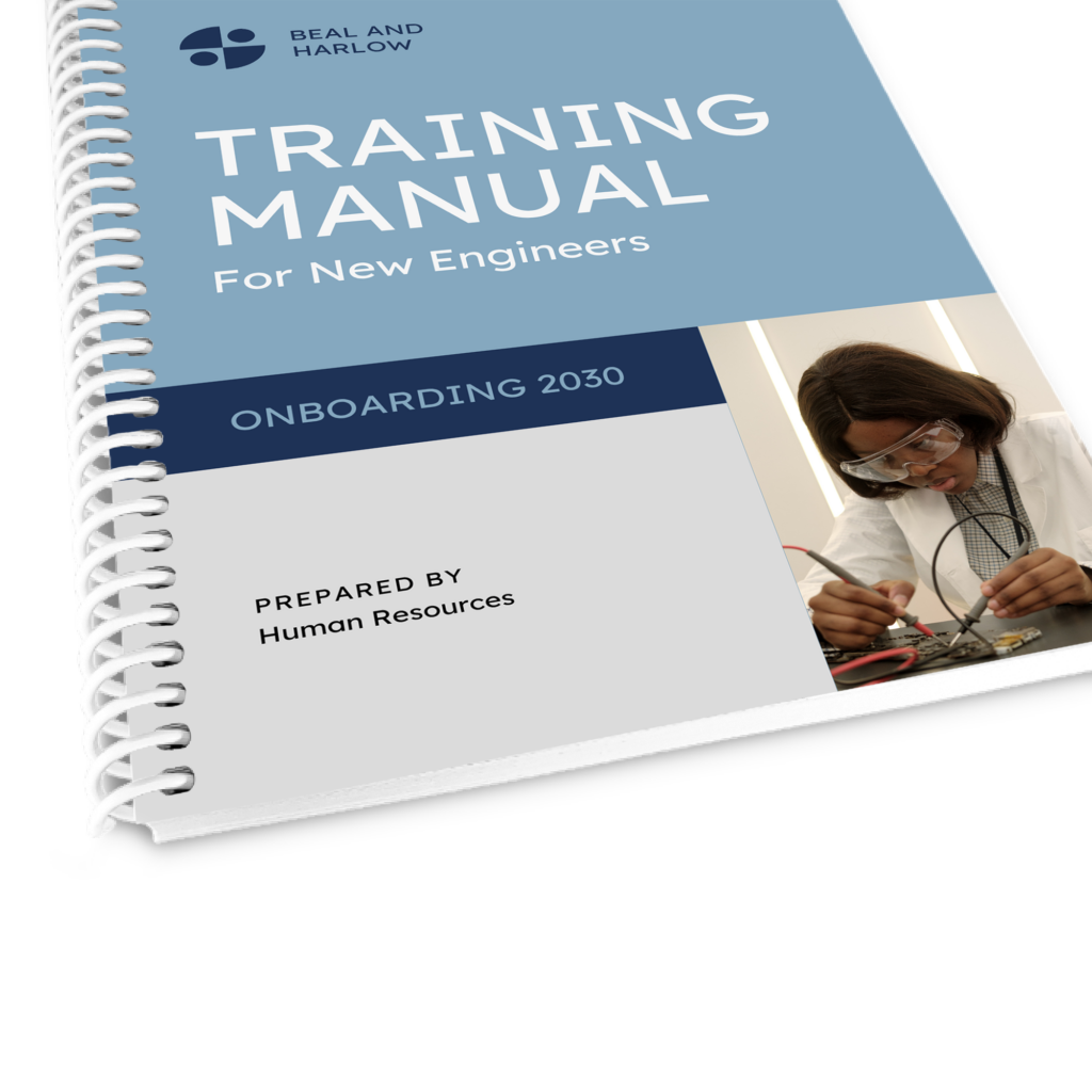 a single training manual spiral bound book