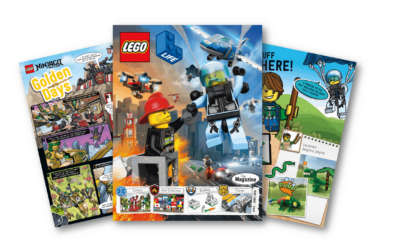 Three pages from Lego Life magazine