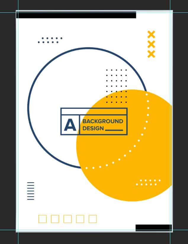 Layout of photoshop content with content passing the full bleed guidelines