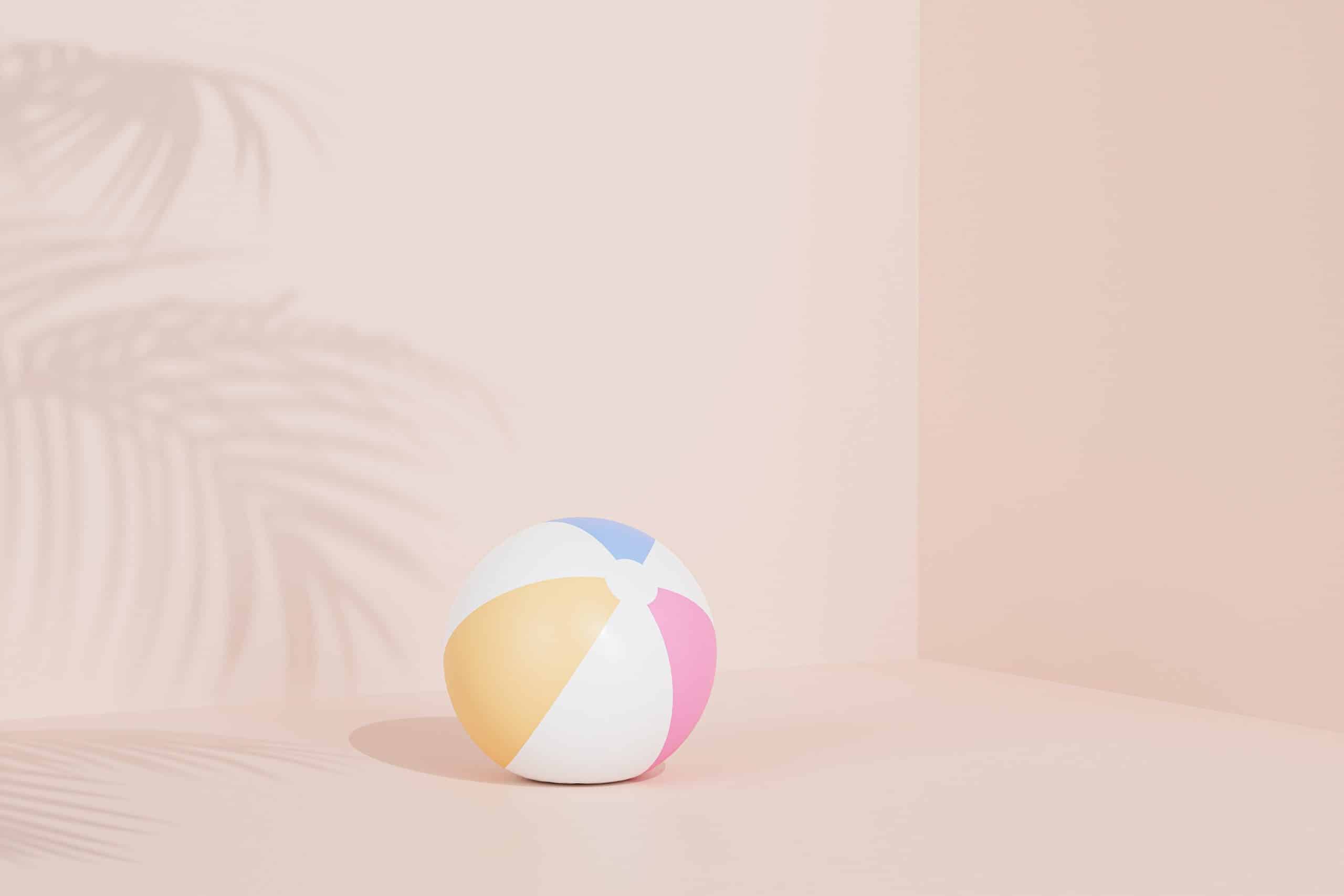 beach ball in pink background in elements of design