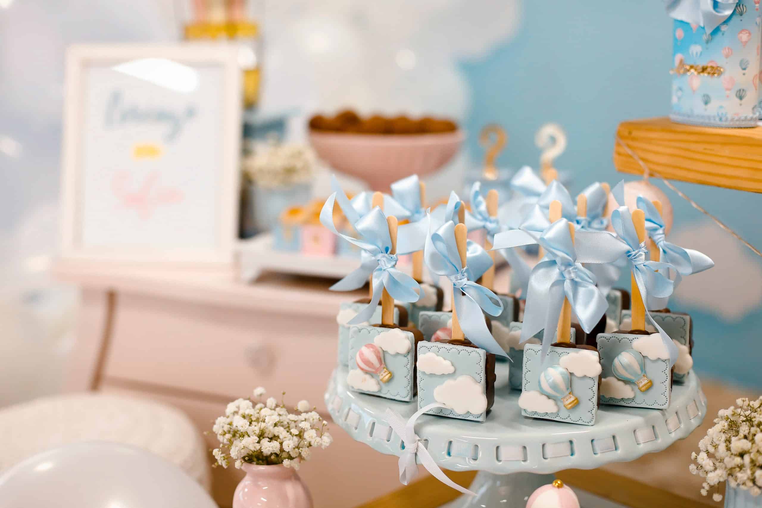 blue baby shower favors