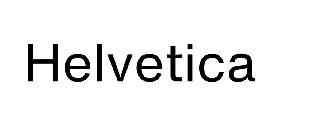 Helvetica font