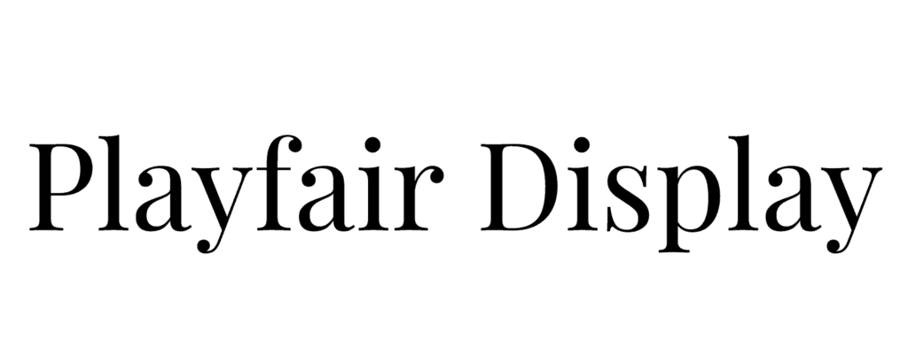 Playfair Display font