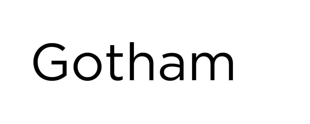 Gotham font