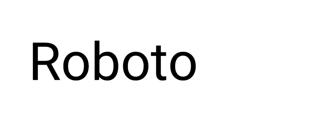 Roboto font