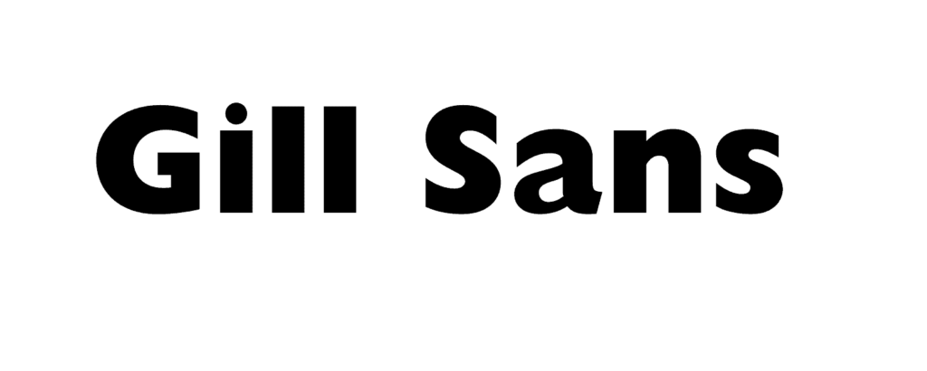 Gill Sans font